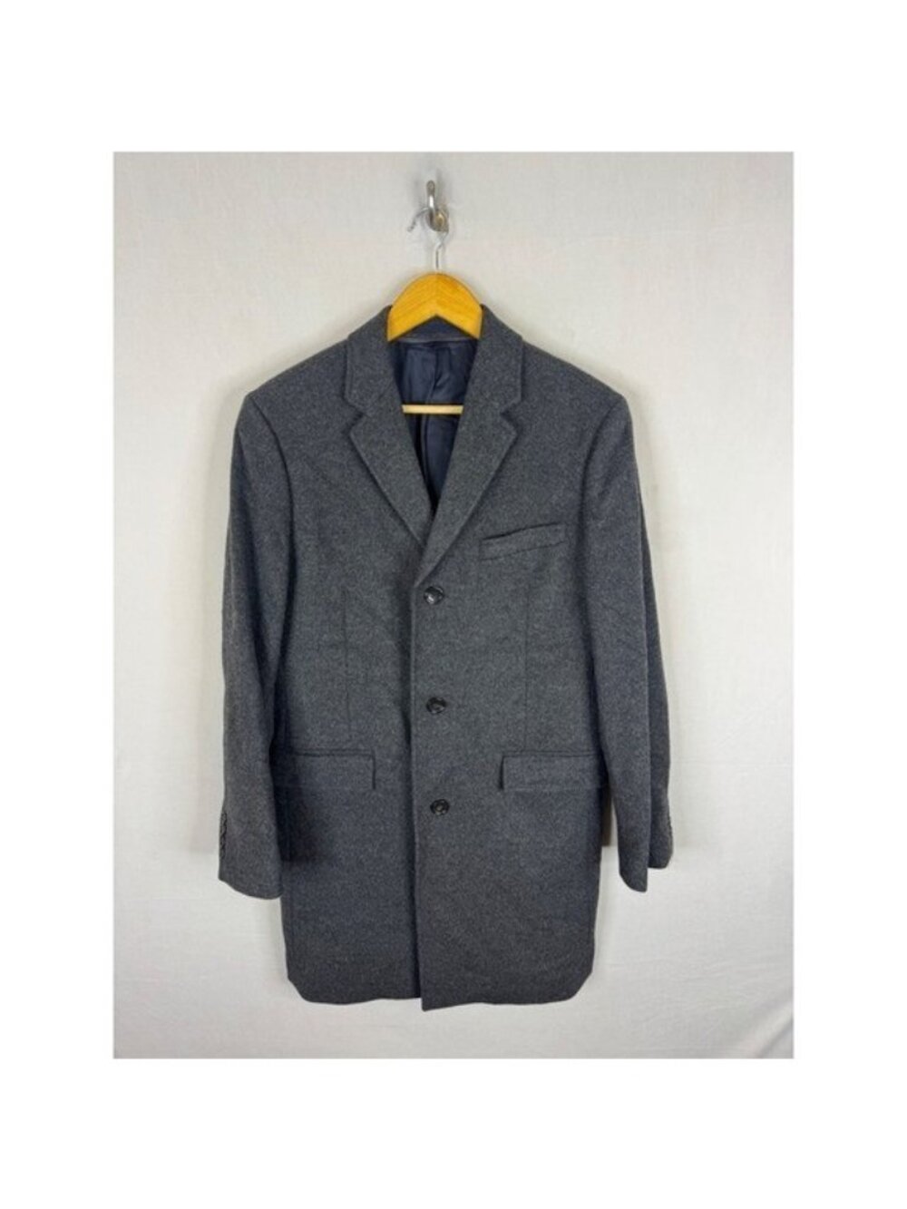 J.Crew Ludlow Topcoat Charcoal Grey Wool Cashmere Blend Coat 38S